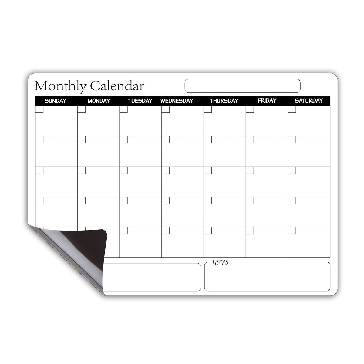 Magnetic A3 Soft Whiteboard Monthly Planner
